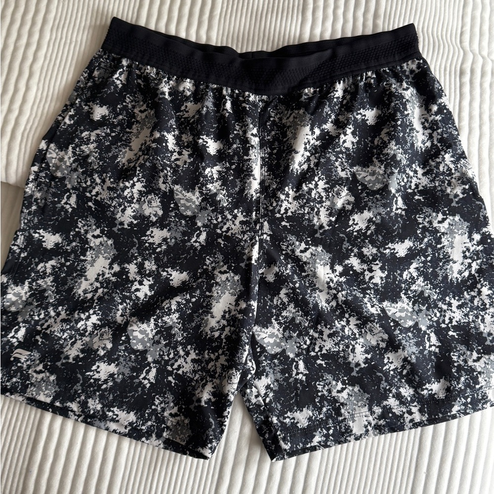 Fabletics Monochrome Camo Athletic Shorts